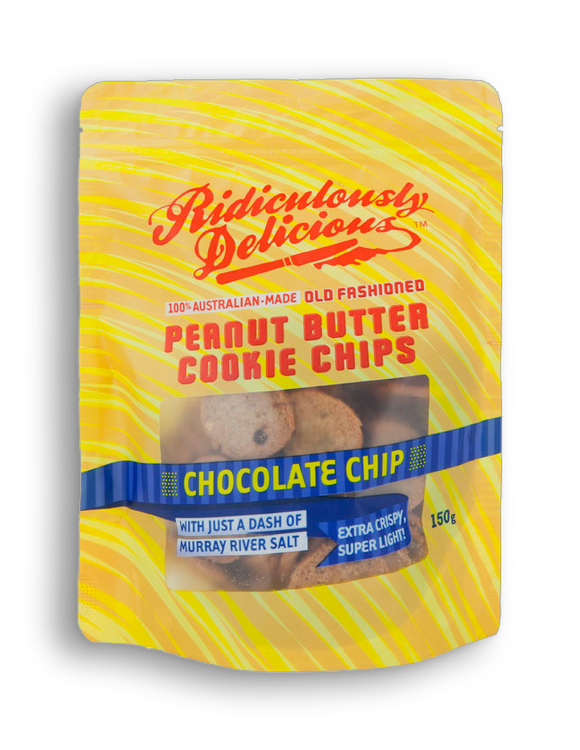 Ridiculously Delicious Peanut Butter Choc Chip Cookie Chips 150g