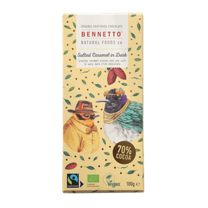 ** Bennetto Organic Dark Chocolate SALTED CARAMEL 100g