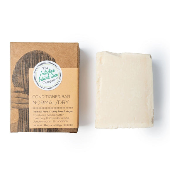 The Aust. Natural Soap Co. Shampoo Conditioner Bar Normal/Dry 100g