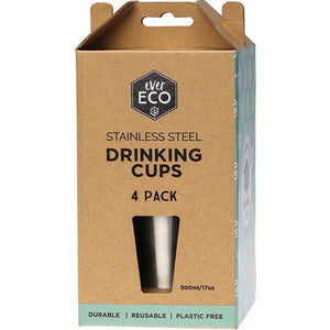 Ever Eco S/S Drinking Cups 4 x 500ml