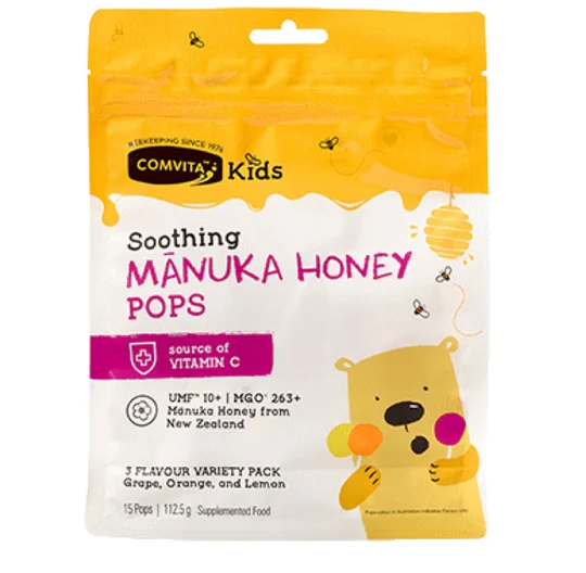 COMVITA Manuka Honey Pops Kids 3 flavour pack 15pces