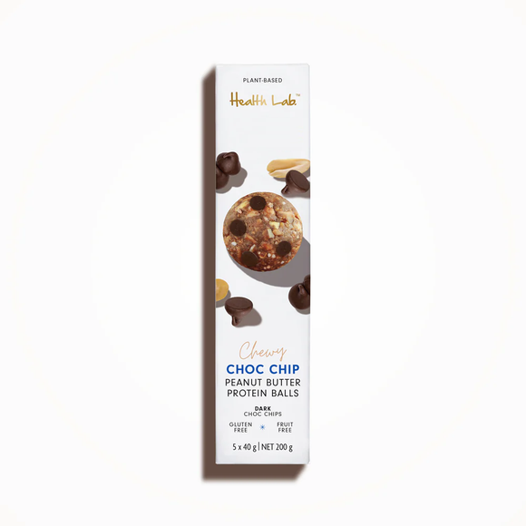 Health Lab Chewy Choc Chip Peanut Butter Protein Ball 3pk 120g