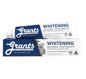Grants Natural Toothpaste Whitening Baking Soda & Peppermint 110g