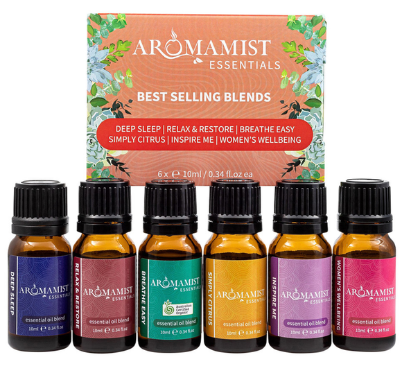 Aromamist Essential Oil Best Selling Blends 10ml x 6 Pack