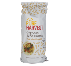 Pure Harvest Organic Rice Cakes Sesame Thins 150g