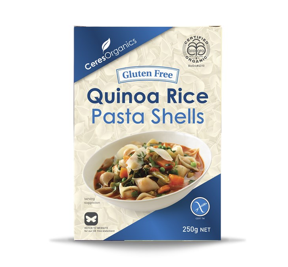 Ceres Organics Quinoa Gluten Free Pasta Shells 250g