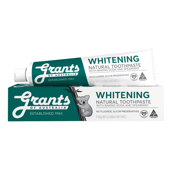 Grants Natural Toothpaste Whitening Baking Soda & Spearmint 110g