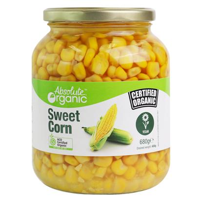Absolute Organic Sweet Corn 350g