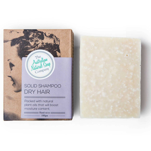 The Aust. Natural Soap Co Solid Shampoo Bar Dry Hair 100g