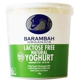 Barambah Organics Lactose Free All Natural Yoghurt 1kg