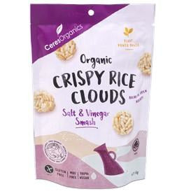 Ceres Organics Crispy Rice Clouds Salt & Vinegar 50g