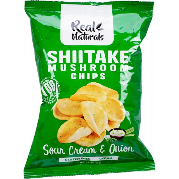 Real Naturals Shiitake Mushroom Chips Sour Cream & Onion 32g