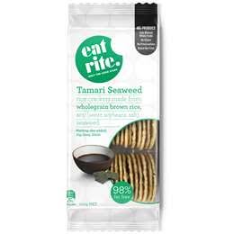 Eat Rite Brown Rice Tamari Seaweed Crackers 100g