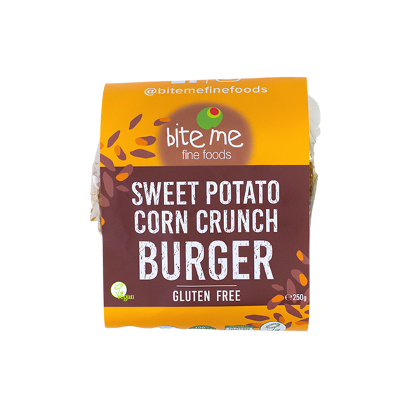 Organic Sweet Potato Corn Crunch Burgers (2) 250g FROZEN