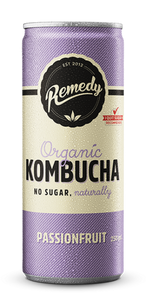Remedy Kombucha Passionfruit 4x250ml cans