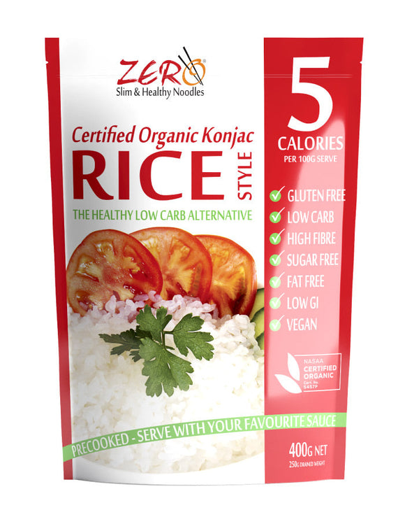** Zero Noodles Organic Konjac Rice Style 400g