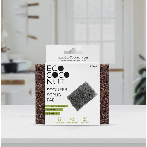EcoCoconut Scourer Scrub Pad 2pk