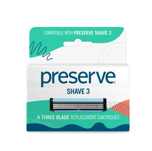 Preserve Shave 3 Razor Replacement Blades 4 blades