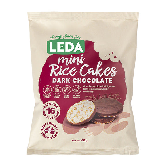 Leda Mini Rice Cakes Dark Chocolate 60g