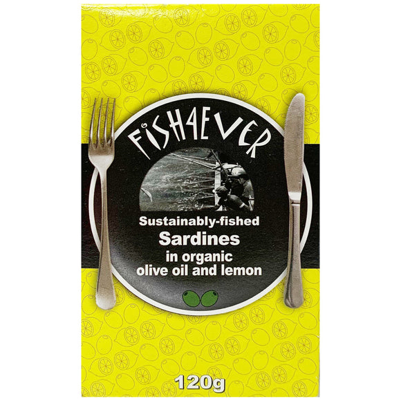Fish4Ever Sardines in Organic Olive Oil & Lemon 120g