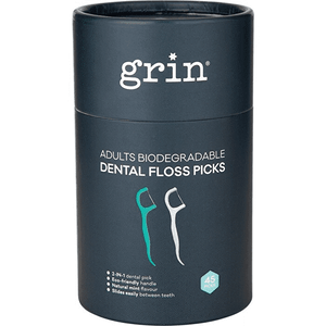GRIN Biodegradable Dental Floss Picks Adults 45
