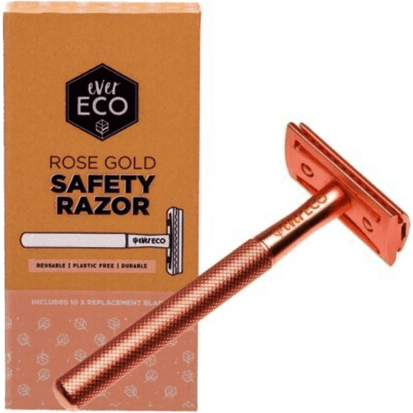 Ever Eco Safety Razor Rose Gold +10 Replacement blades