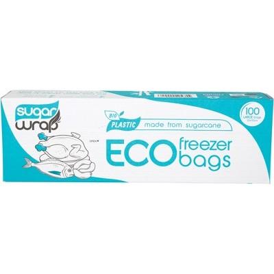 Sugarwrap Eco Freezer Bags made from sugarcane Large x100