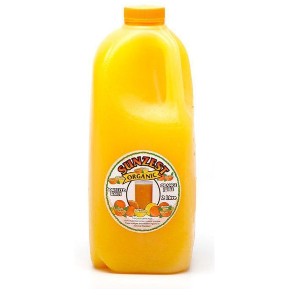 Sunzest Organic Orange Juice 2L