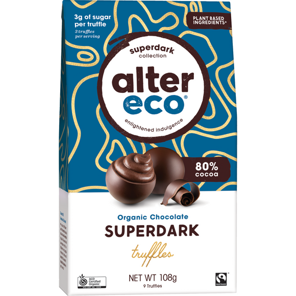 ** Alter Eco Dark Chocolate Organic Super Dark Truffles 108g