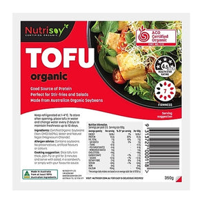 Nutrisoy Organic Tofu plain 350g