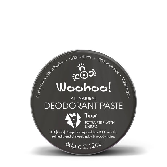 Woohoo Deodorant Paste Tux Extra Strength Tin 60g