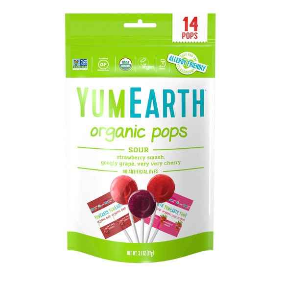 Yum Earth Organic Lollipops Sour 14 lollipops 85g